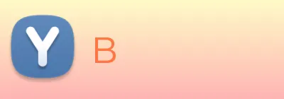 B logo